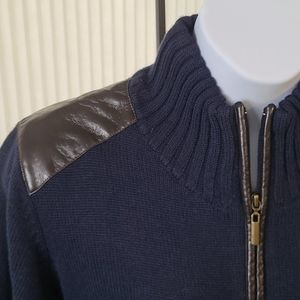 Terry Lewis Full Front Zipper Mock Neck Sweater